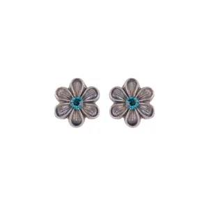 Cosmo Post Earrings in "Ivy Villa" - Antique Silver