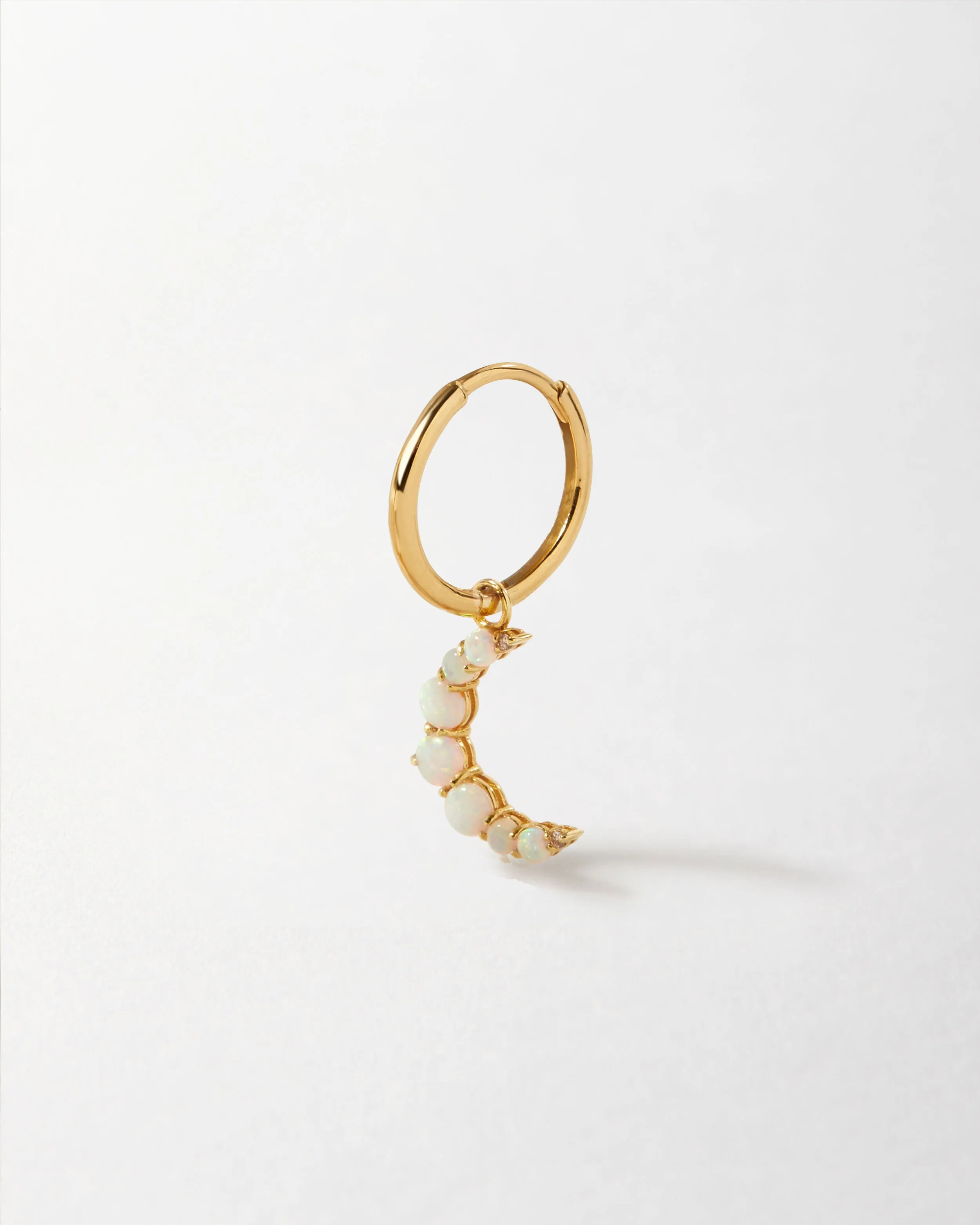 Crescent Opal Drop Earring