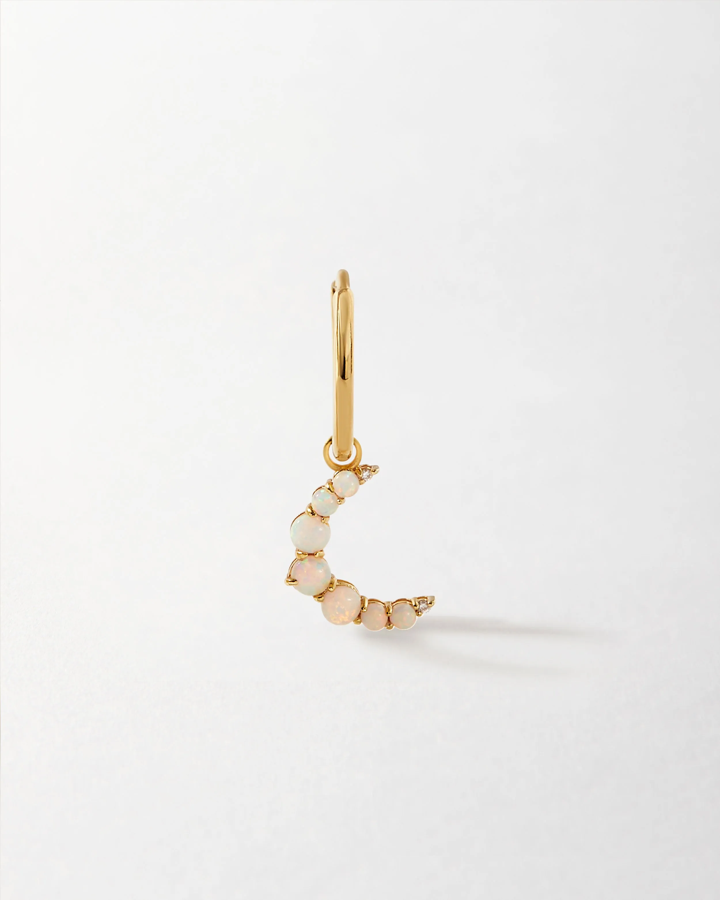 Crescent Opal Drop Earring