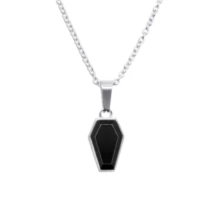 Crypt Black Coffin Necklace