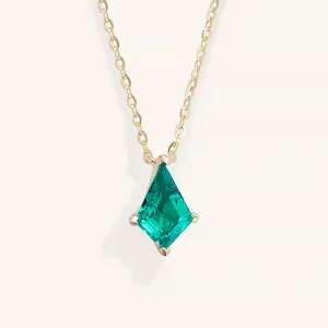 Dainty Kite Cut Premium Gemstone Necklace