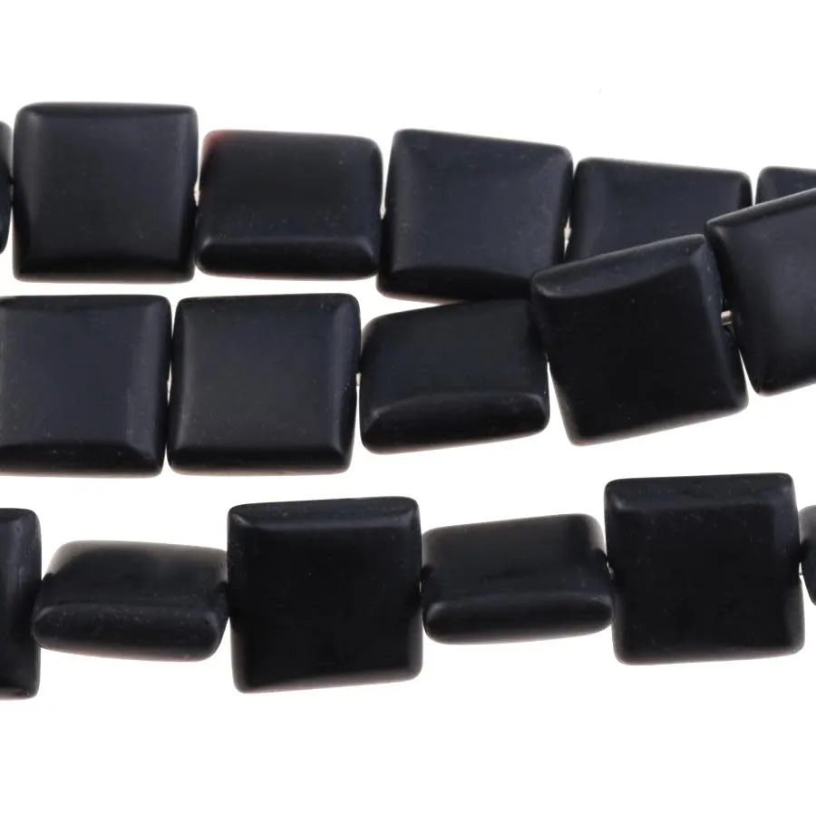 Dakota Stones Matte Onyx 12mm Square Bead Strand