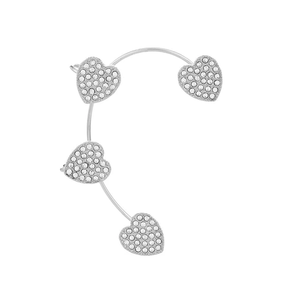 deanwangkt Gold Silver Color Metal Butterfly Ear Clips Without Piercing For Women Sparkling Zircon Ear Cuff Clip Earrings Wedding Jewelry