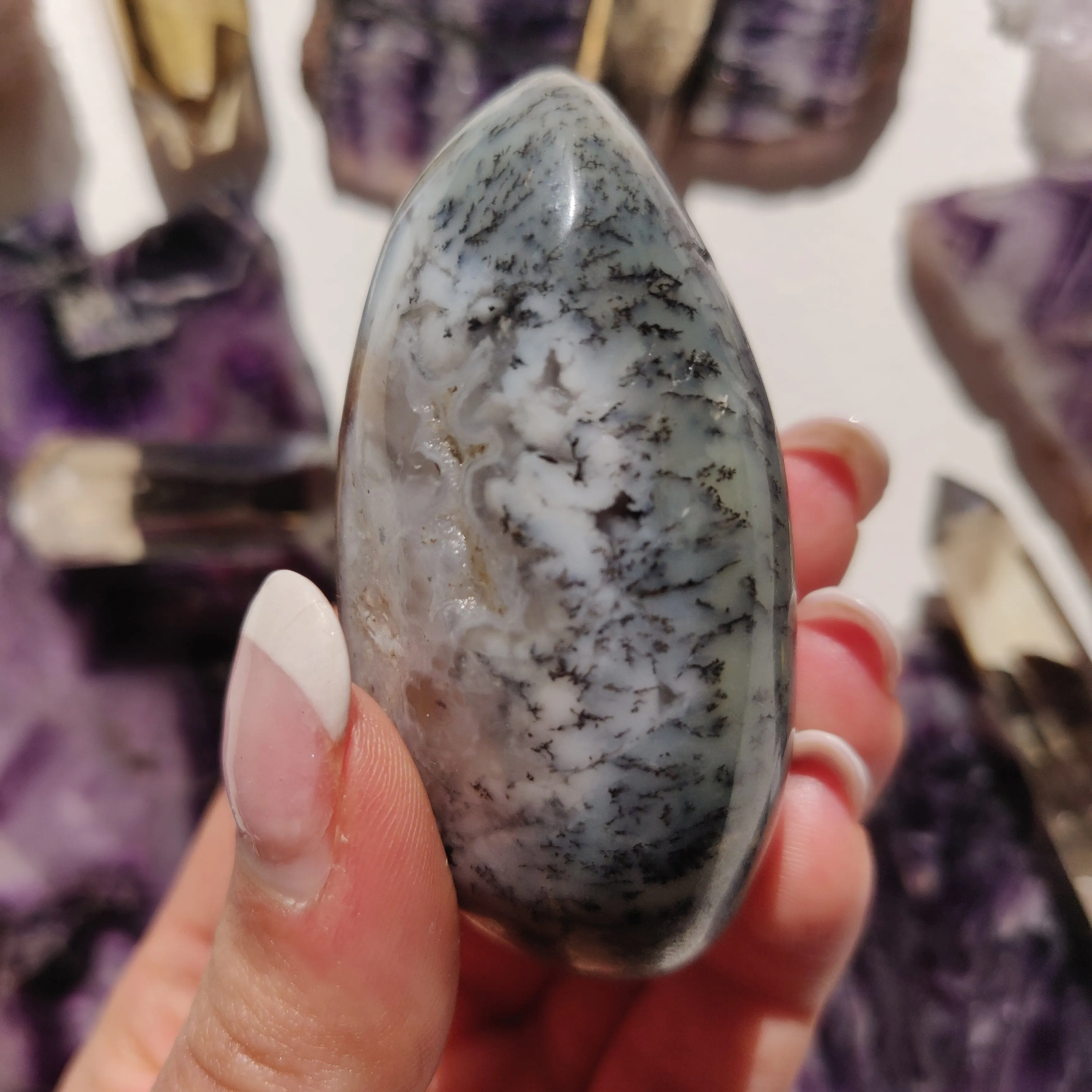 Dendritic Opal Palm Stone (#18)