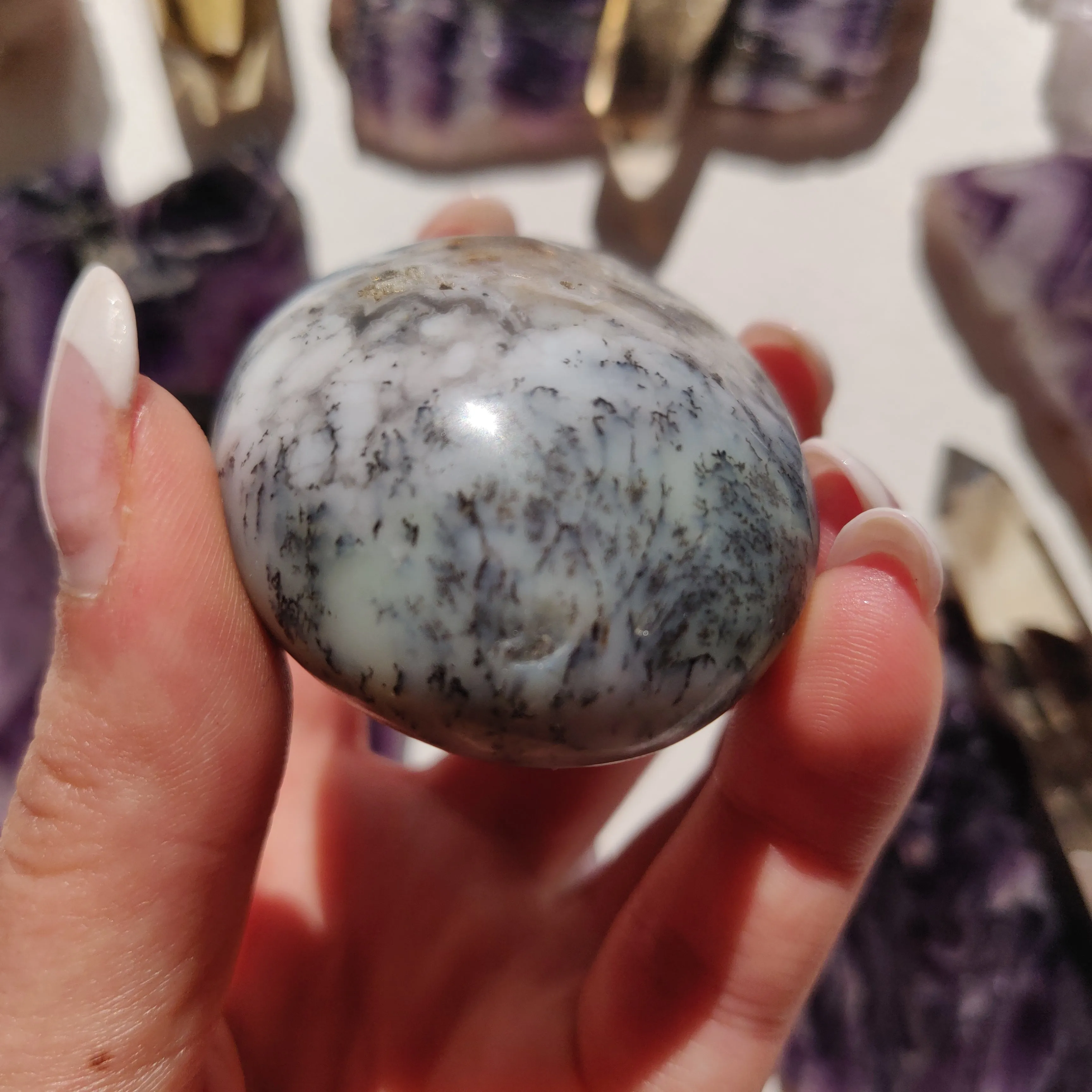 Dendritic Opal Palm Stone (#18)