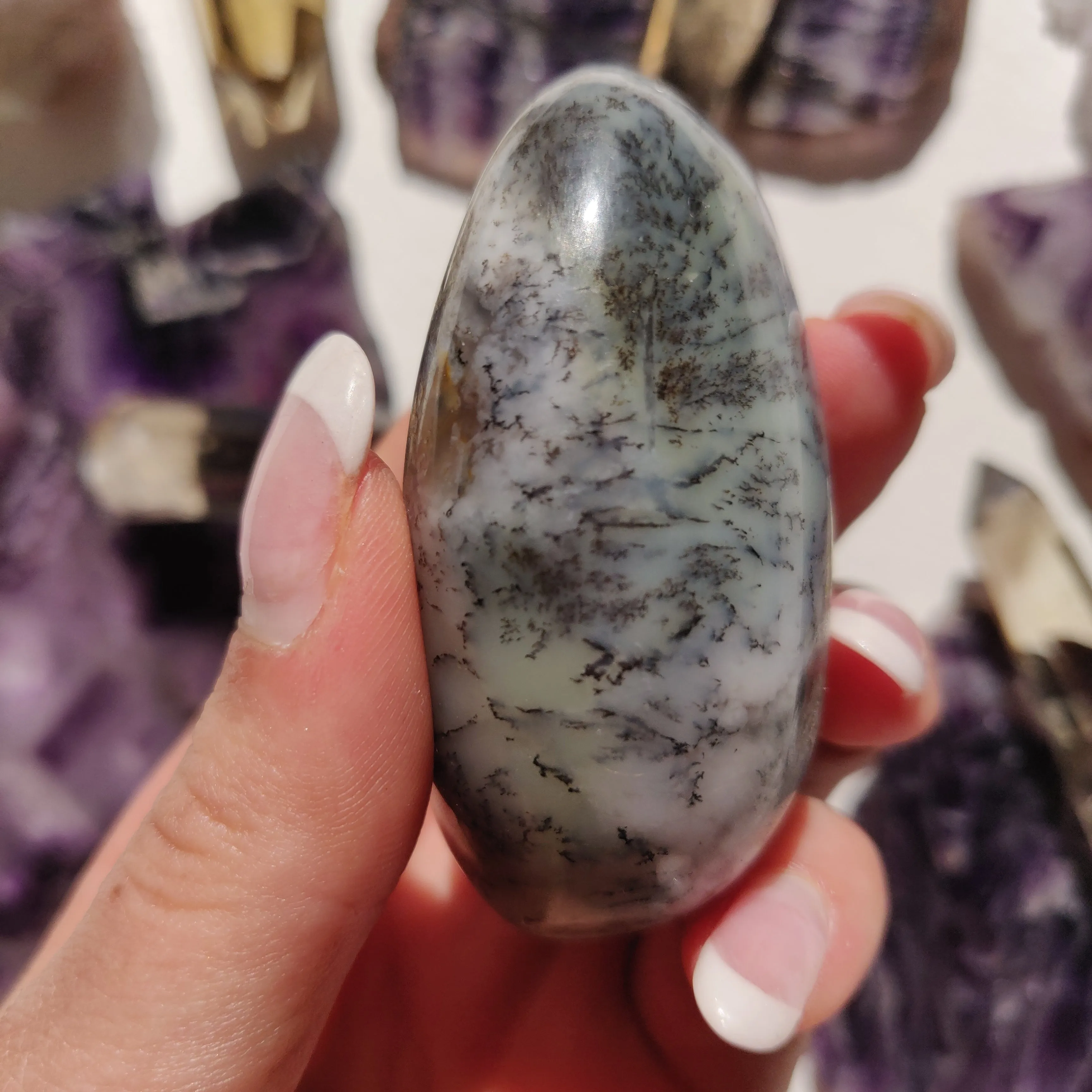 Dendritic Opal Palm Stone (#18)