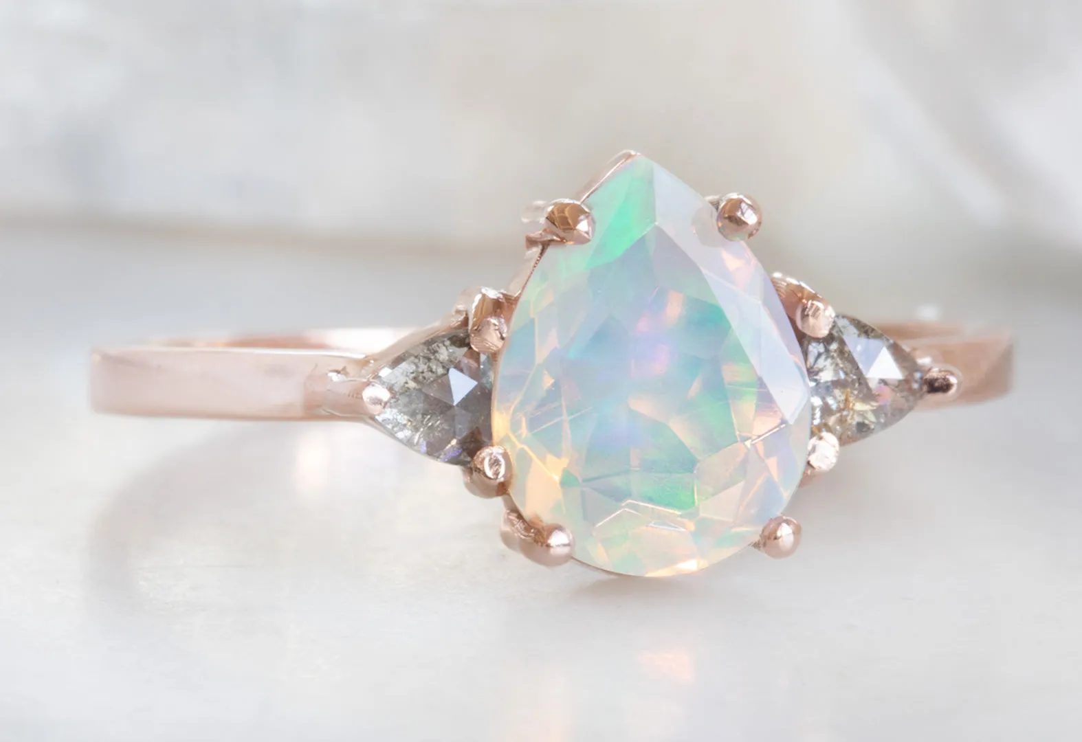 Design Your Own Custom Australian Opal Engagement Ring