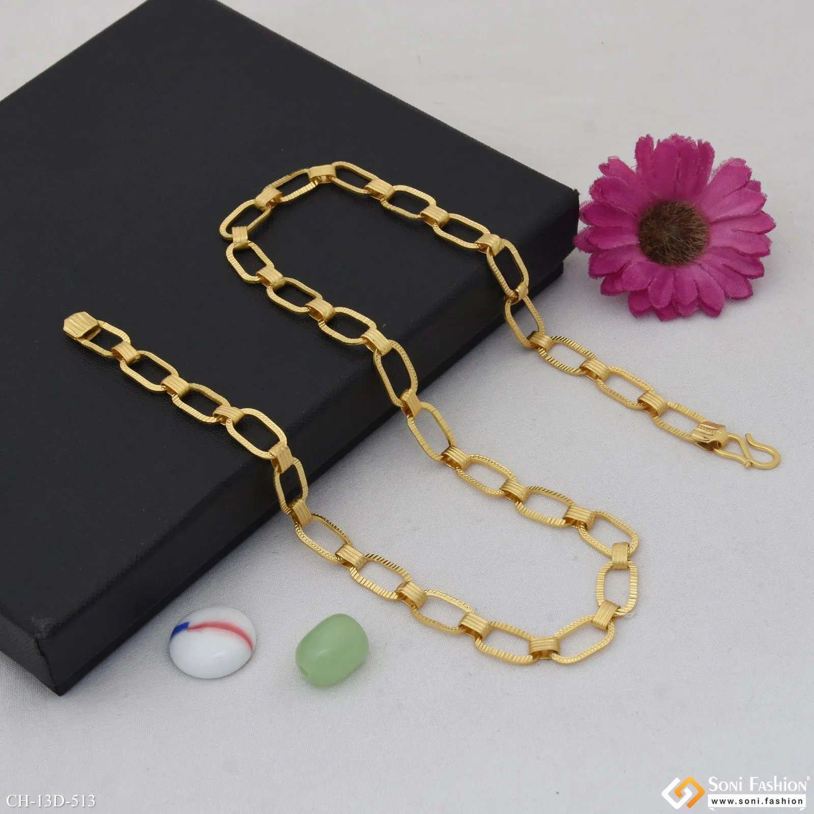 Designer Design Best Quality Gold Plated Chain for Men - Style D513