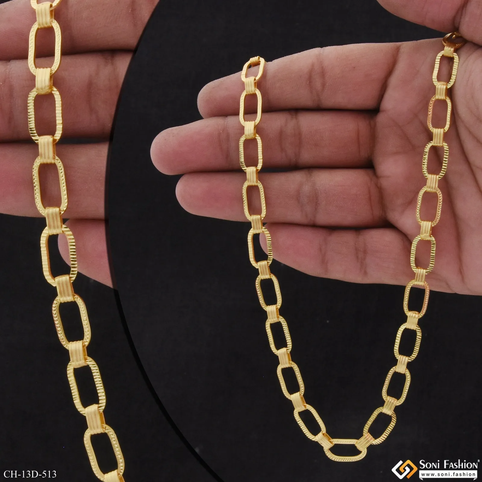 Designer Design Best Quality Gold Plated Chain for Men - Style D513