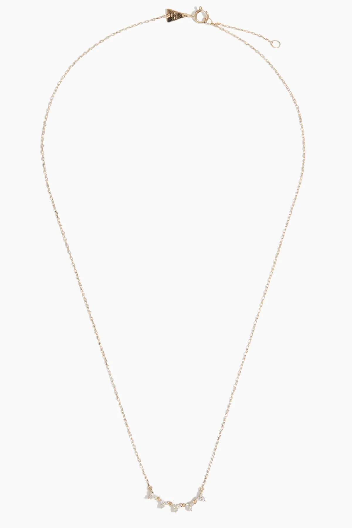 Diamond Cluster Chain Necklace in 14K Yellow Gold