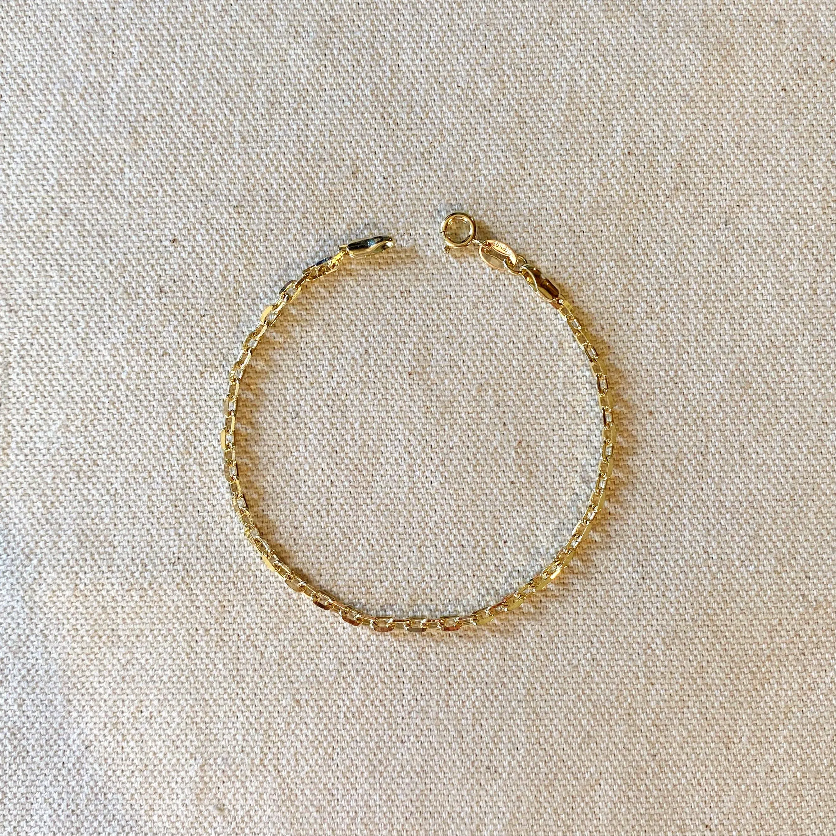 Diamond Cut Anchor Link Bracelet