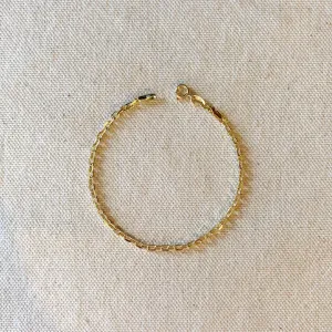Diamond Cut Anchor Link Bracelet