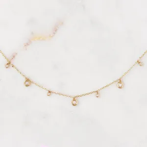Diamond Drops Chain Necklace