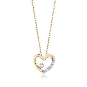 Diamond Jewellery 9ct Gold Diamond Heart Necklace ND126