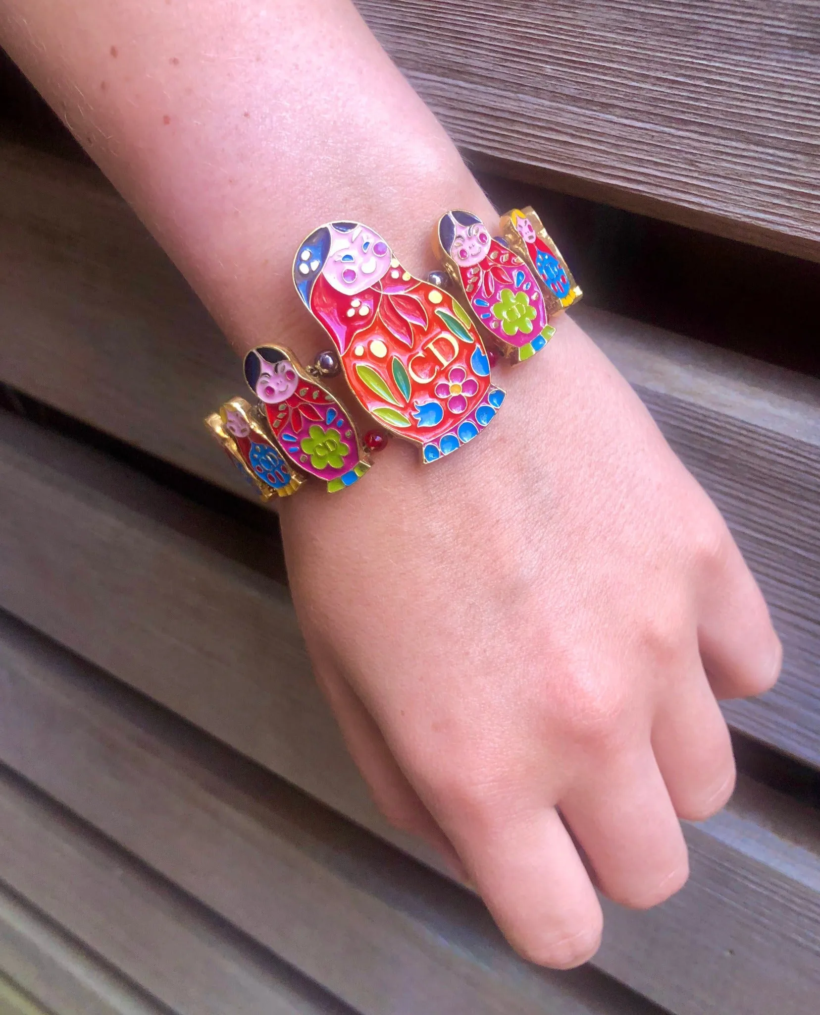 Dior By Galliano Matryoshka Russian Doll Bracelet