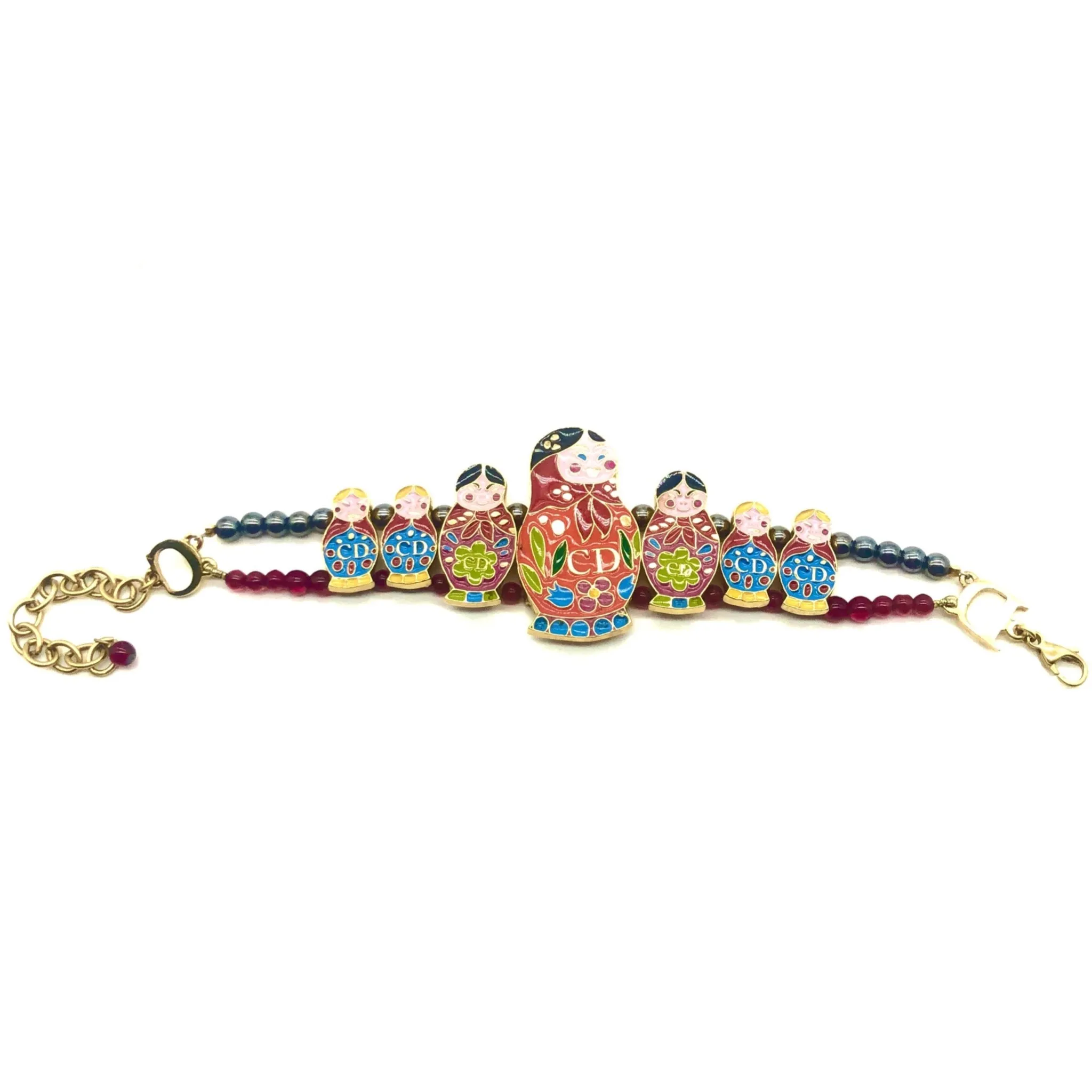 Dior By Galliano Matryoshka Russian Doll Bracelet