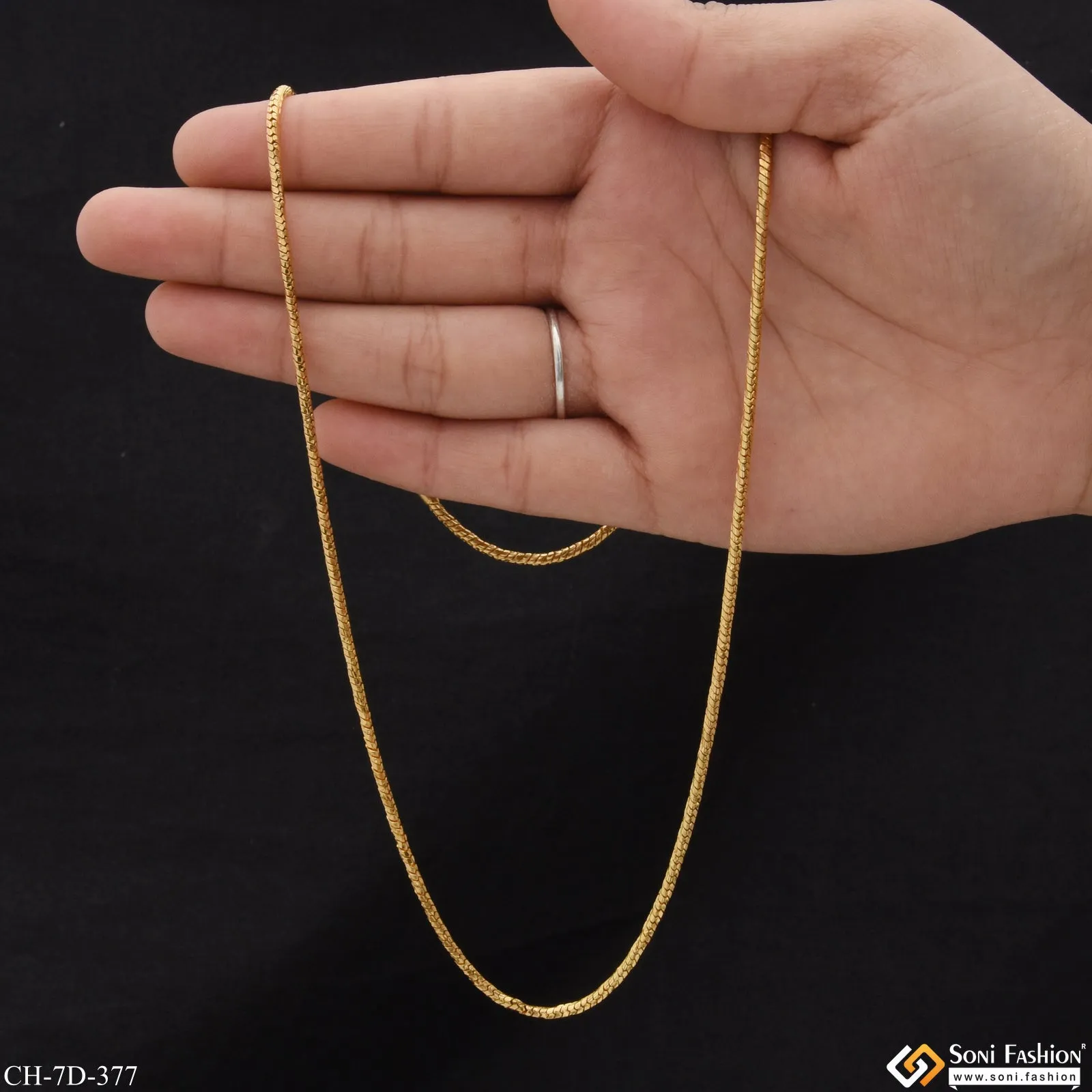 Distinctive Design Best Quality Gold Plated Chain for Men - Style D377