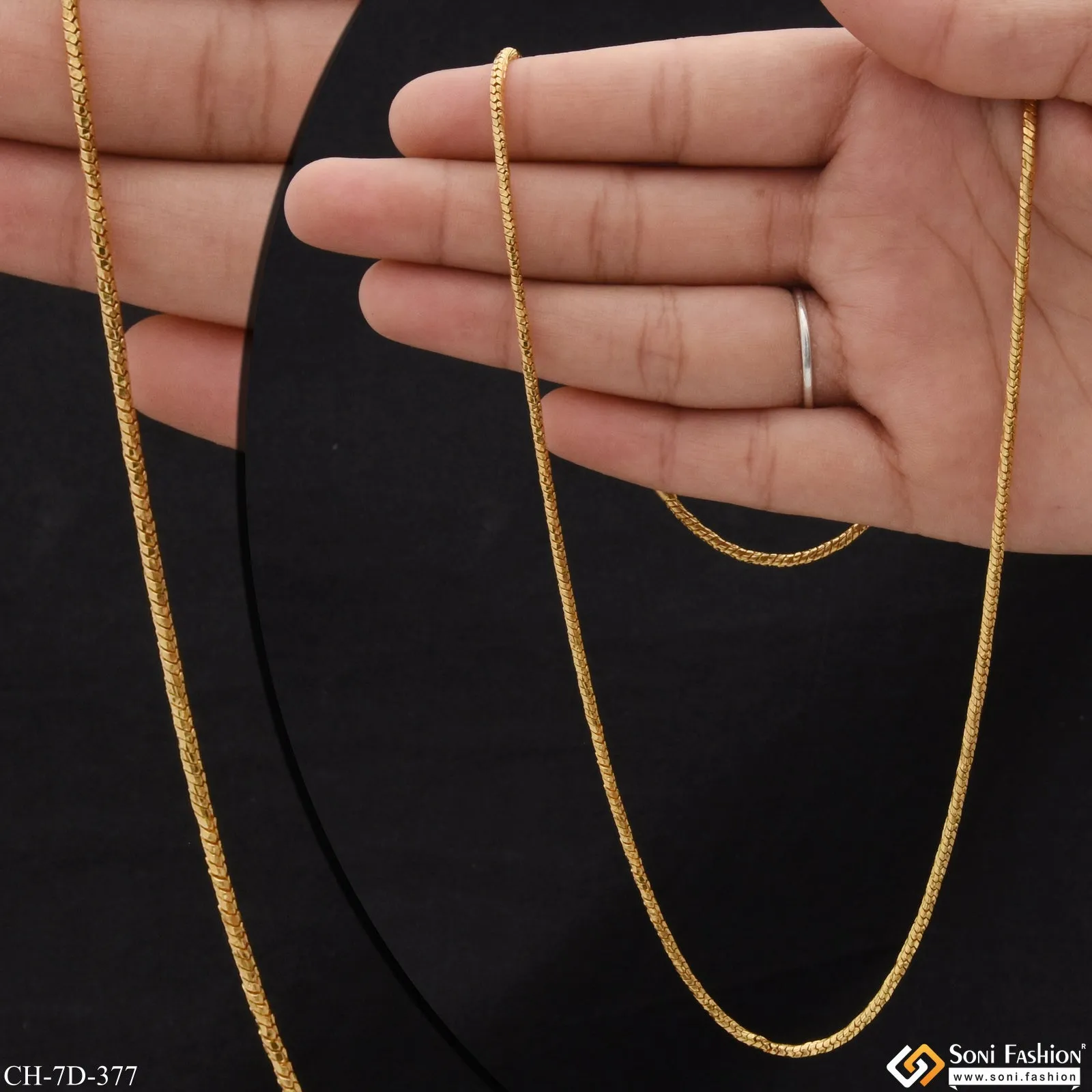 Distinctive Design Best Quality Gold Plated Chain for Men - Style D377