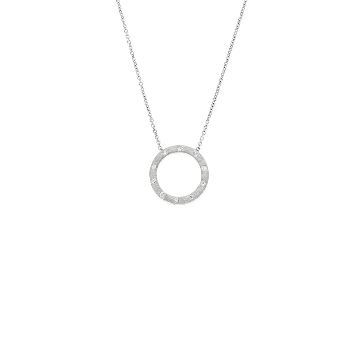 Dunes Small Circle Diamond Necklace