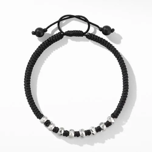 DY Fortune Woven Bracelet in Black with Black Onyx