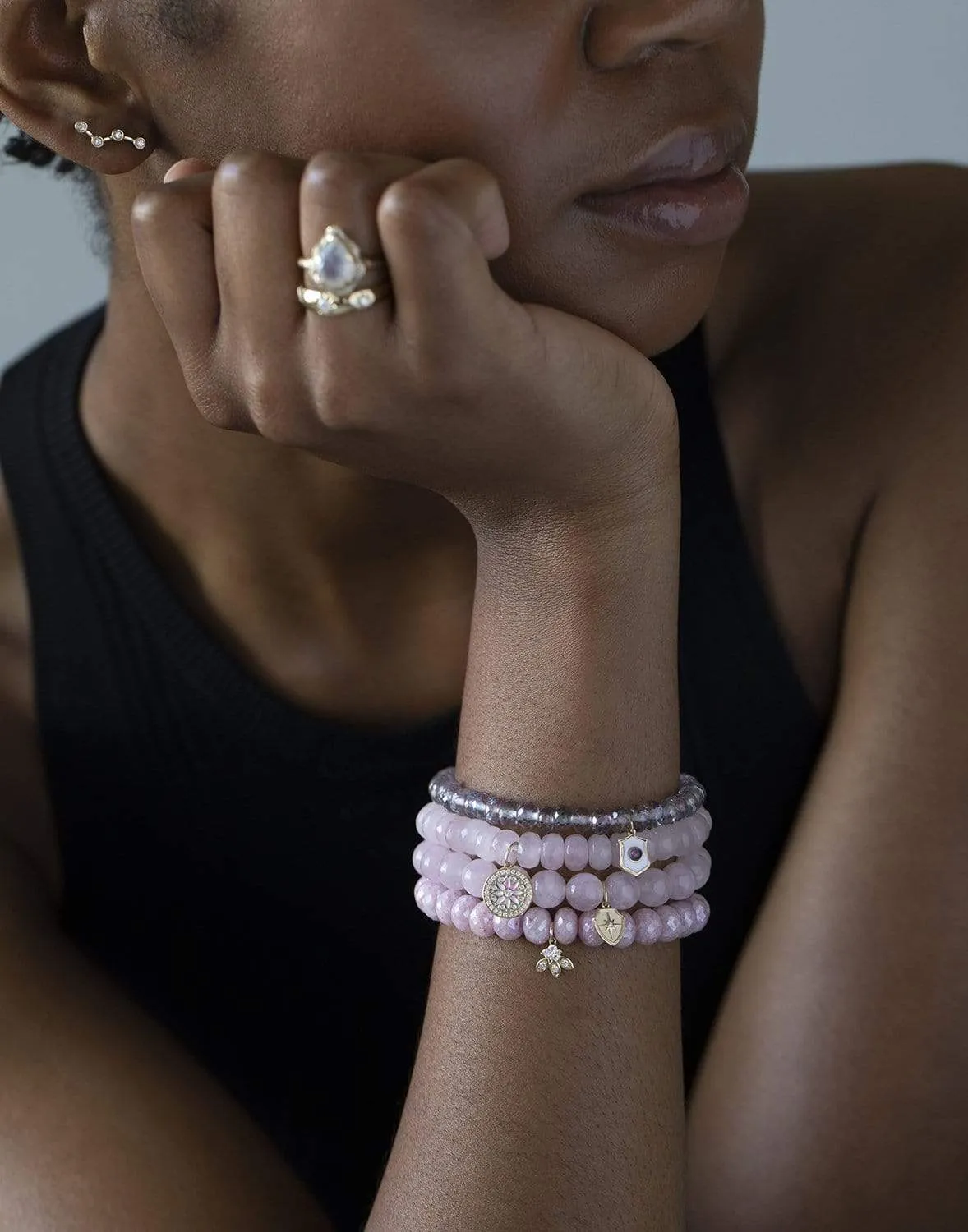 Enamel Crest Mystic Quartz Bracelet