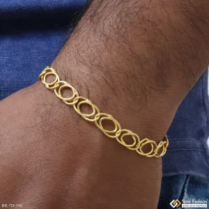 Fashionable Design Gold Plated Oval Link Bracelet for Men - Style D340