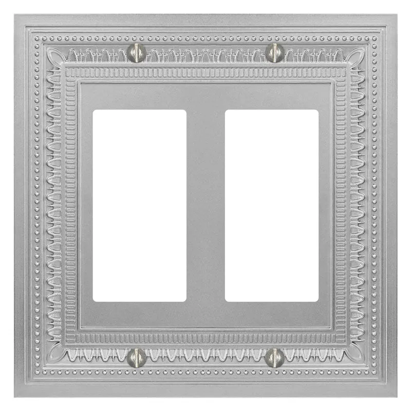 Filigree Border Satin Nickel Cast - 2 Rocker Wallplate