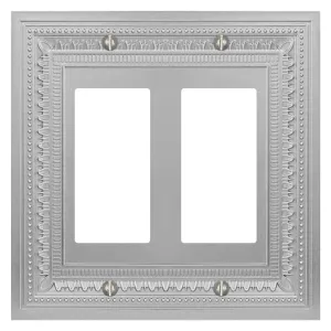 Filigree Border Satin Nickel Cast - 2 Rocker Wallplate