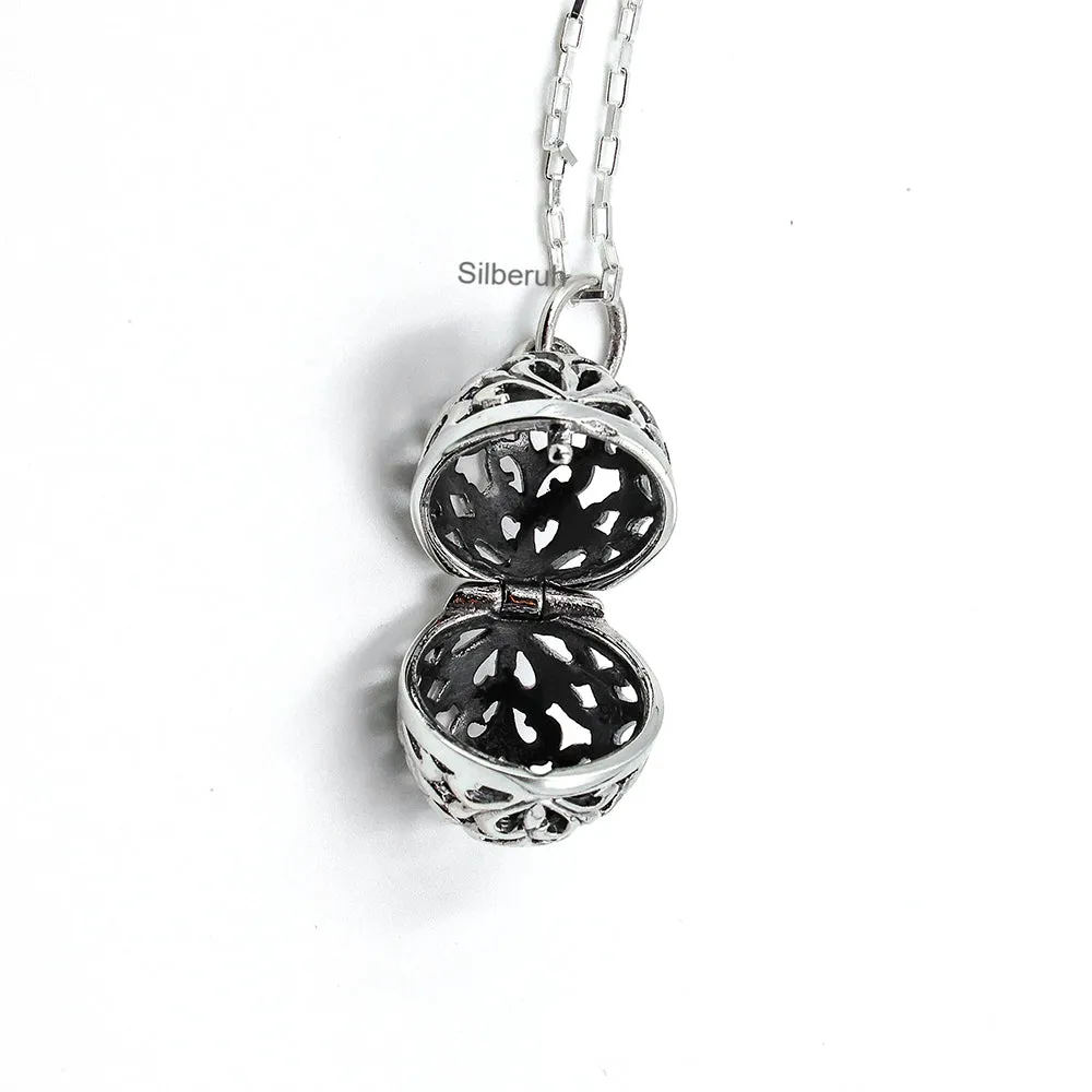Filigree Silver Locket Pendant