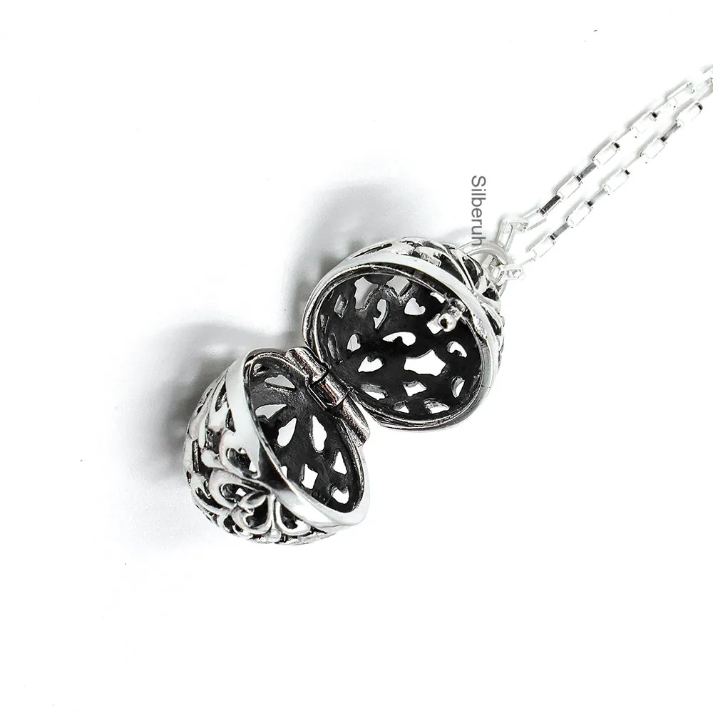 Filigree Silver Locket Pendant