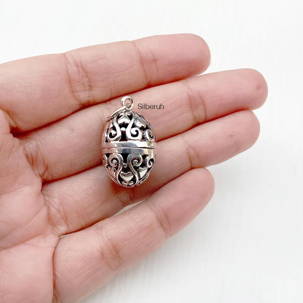Filigree Silver Openable Locket