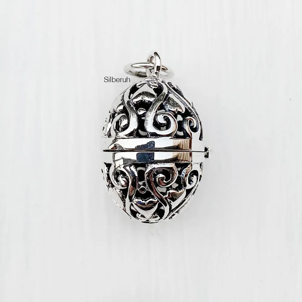 Filigree Silver Openable Locket