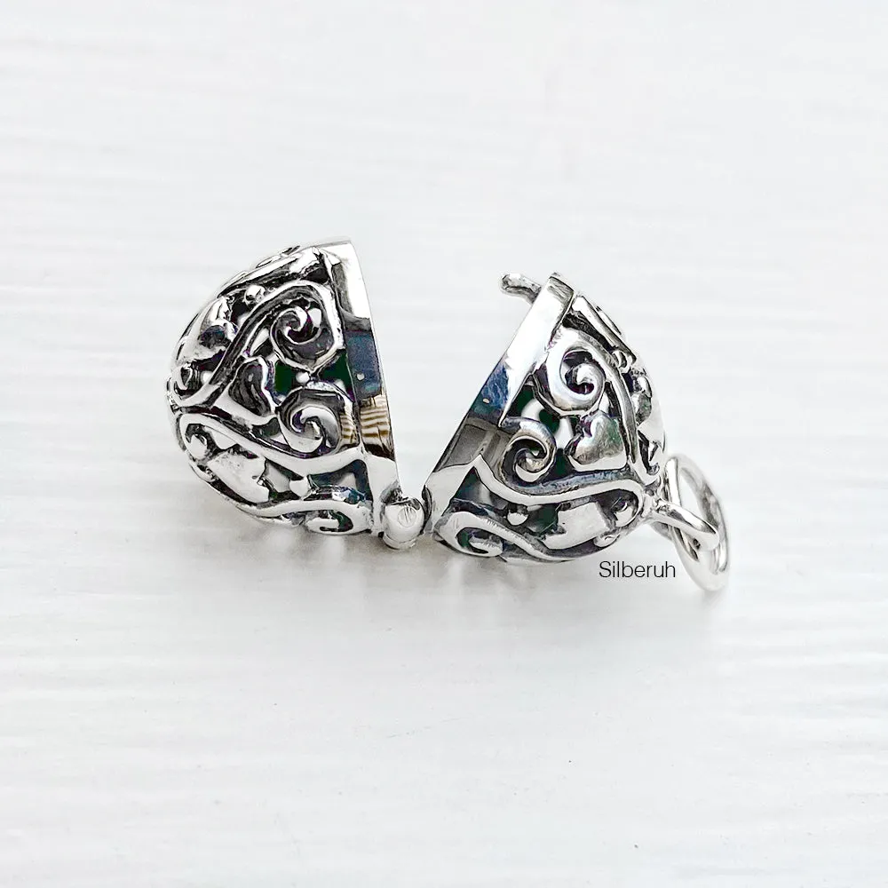 Filigree Silver Openable Locket