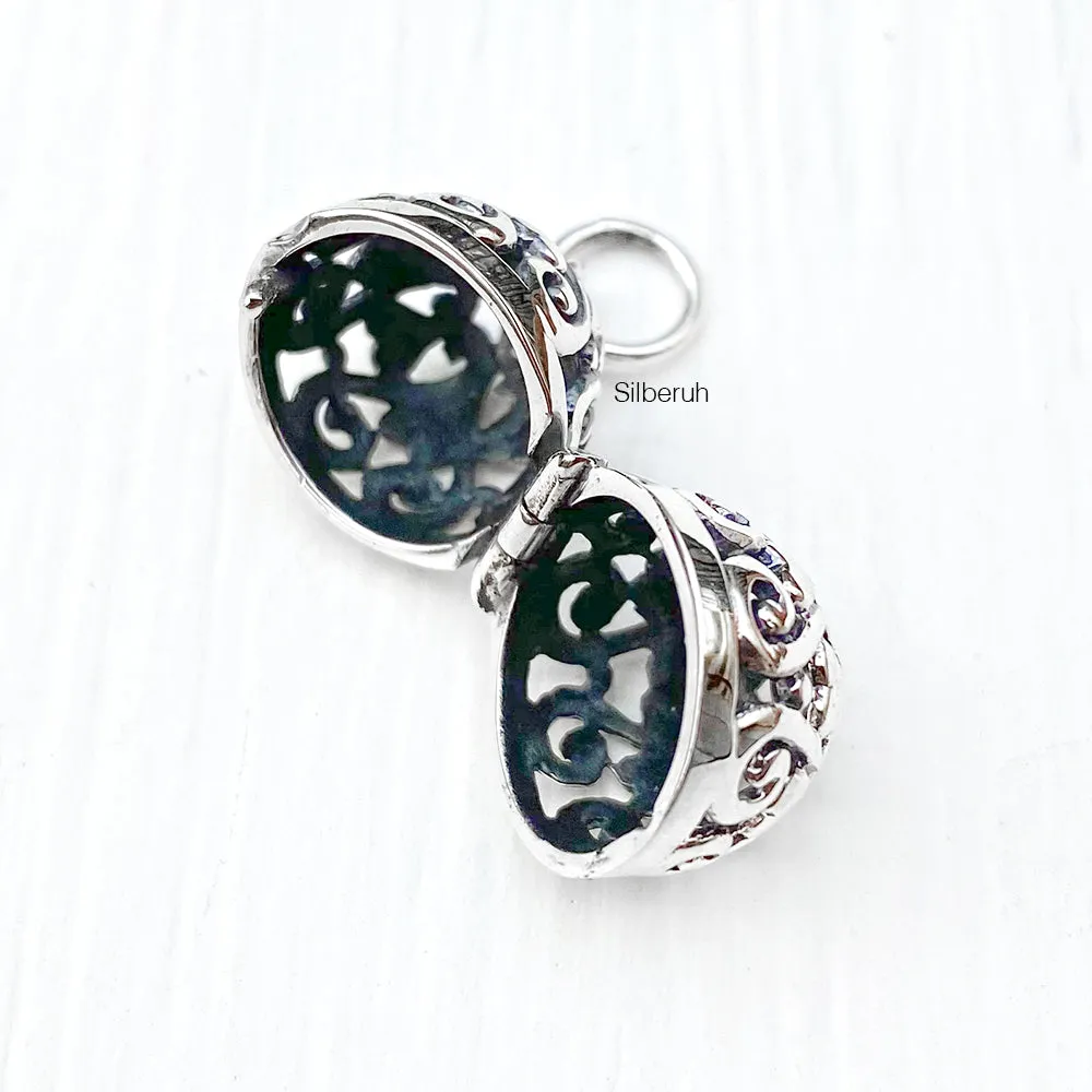 Filigree Silver Openable Locket