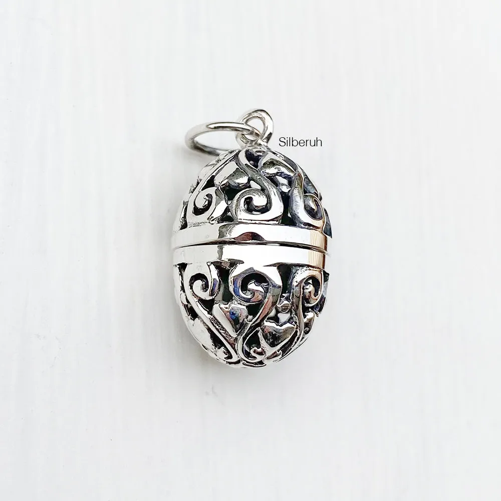 Filigree Silver Openable Locket