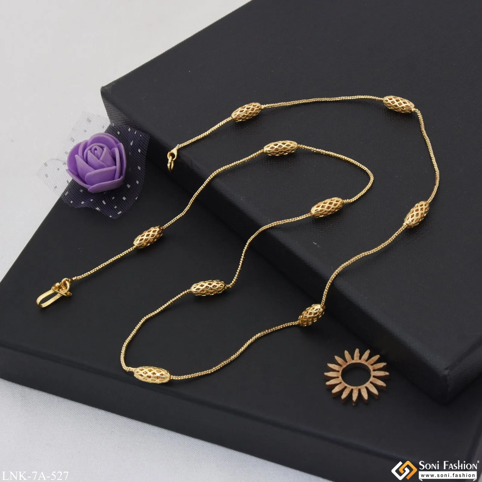 Funky Design Fashionable Gold Plated Chain for Ladies - Style A527