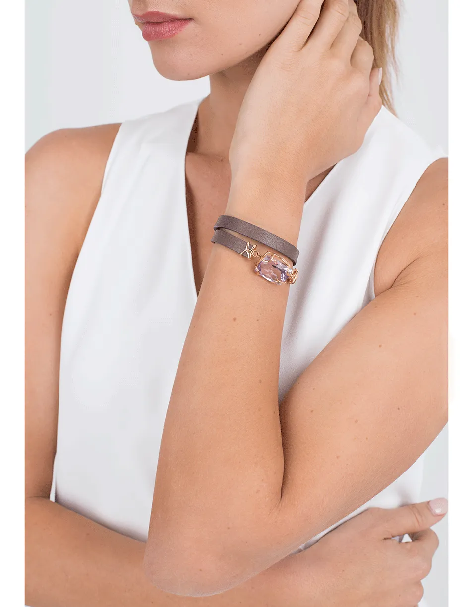 Gemma Amethyst Wrap Bracelet