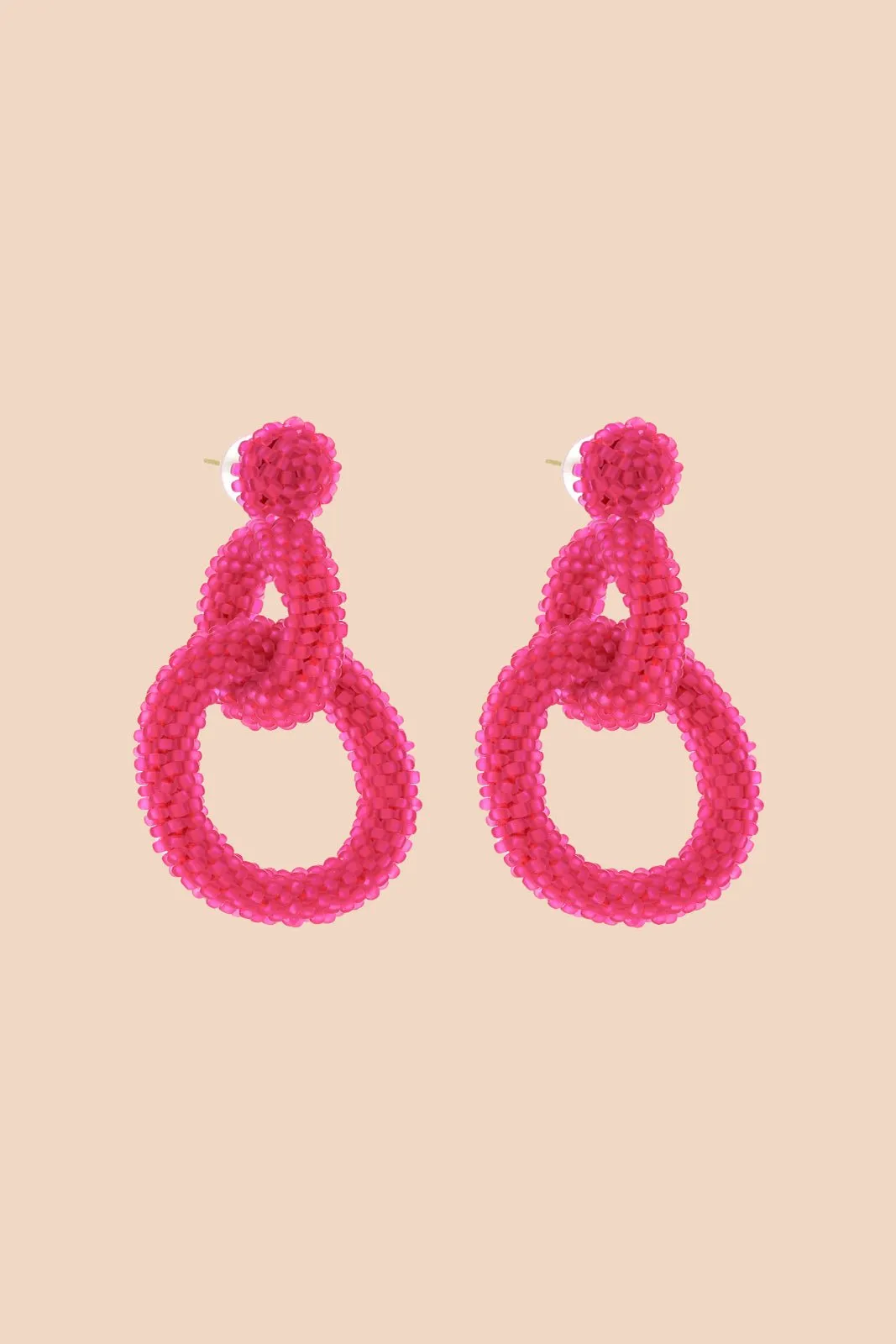Gia Earrings Hot Pink