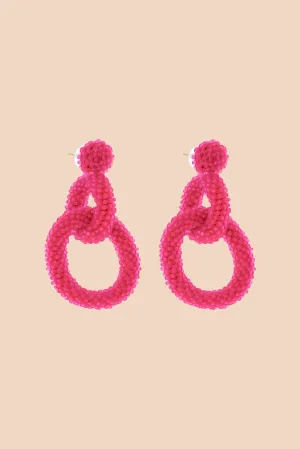 Gia Earrings Hot Pink