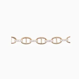 Gold & Diamond Anchor Chain Bracelet