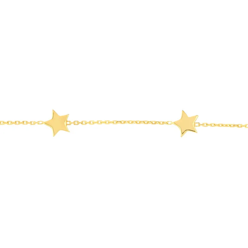 Gold Bracelet With Stars