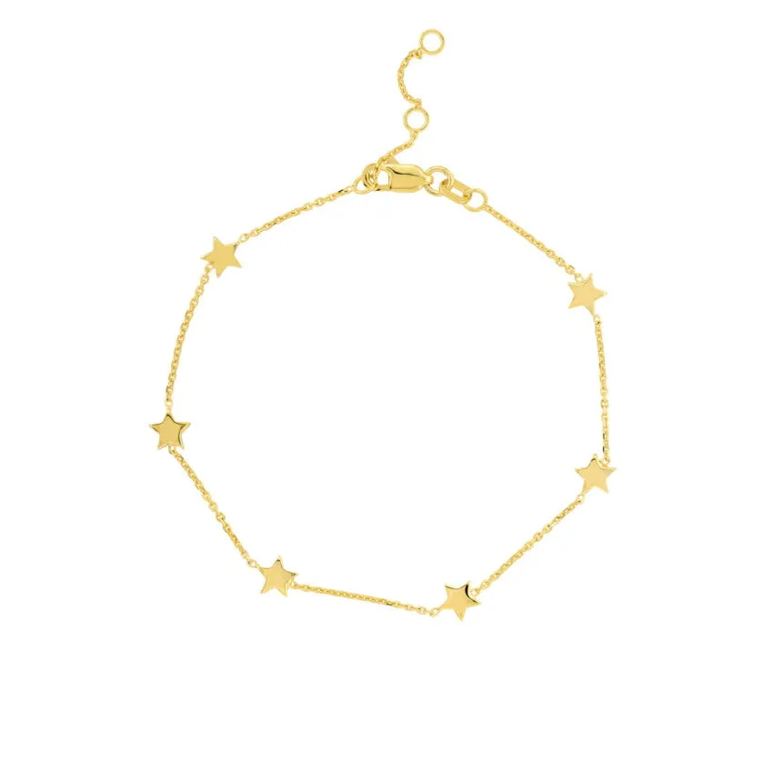 Gold Bracelet With Stars