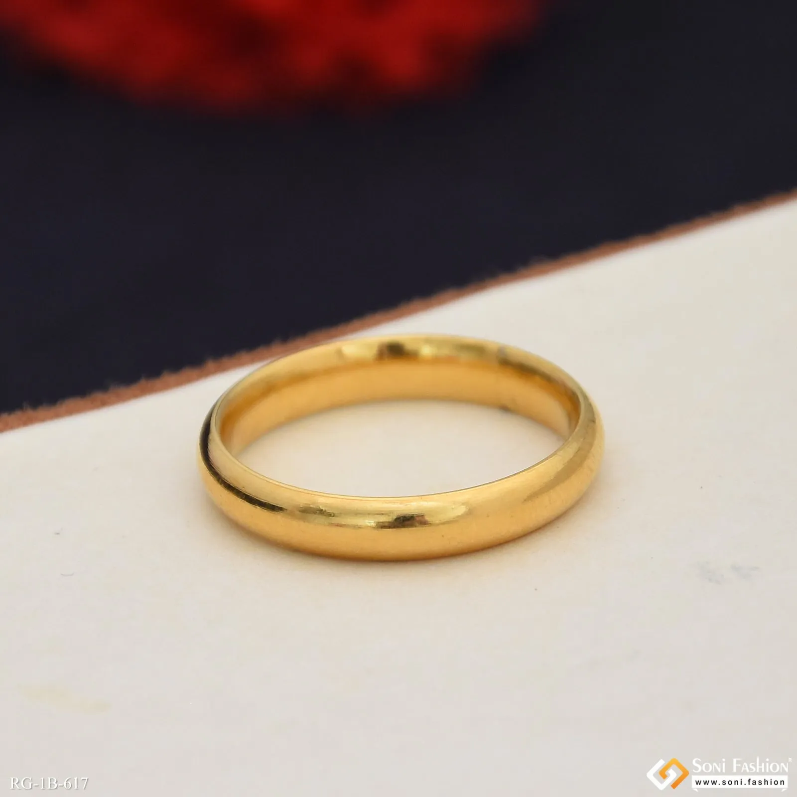 Golden Color Stainless Steel Ring For Men - Style B617