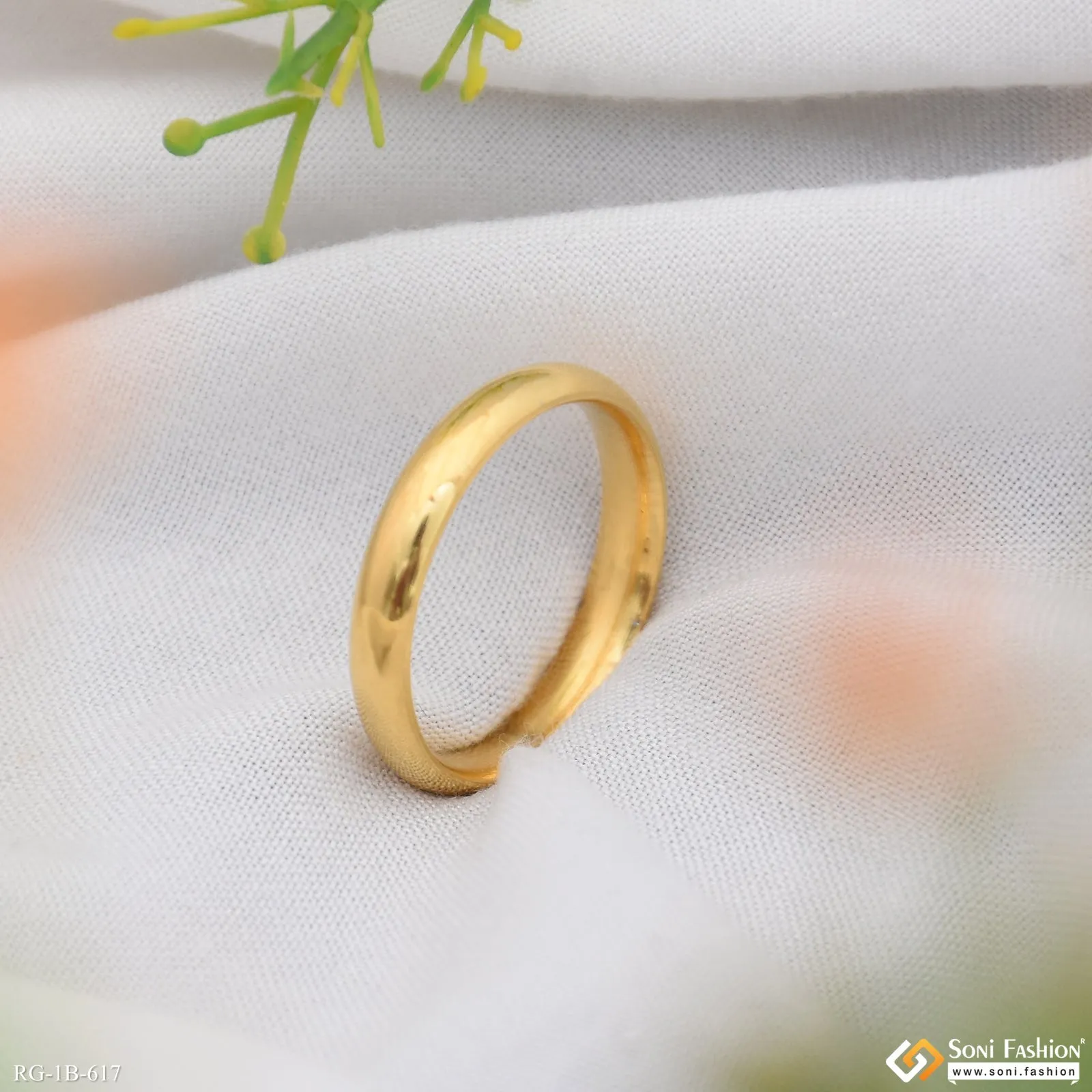 Golden Color Stainless Steel Ring For Men - Style B617