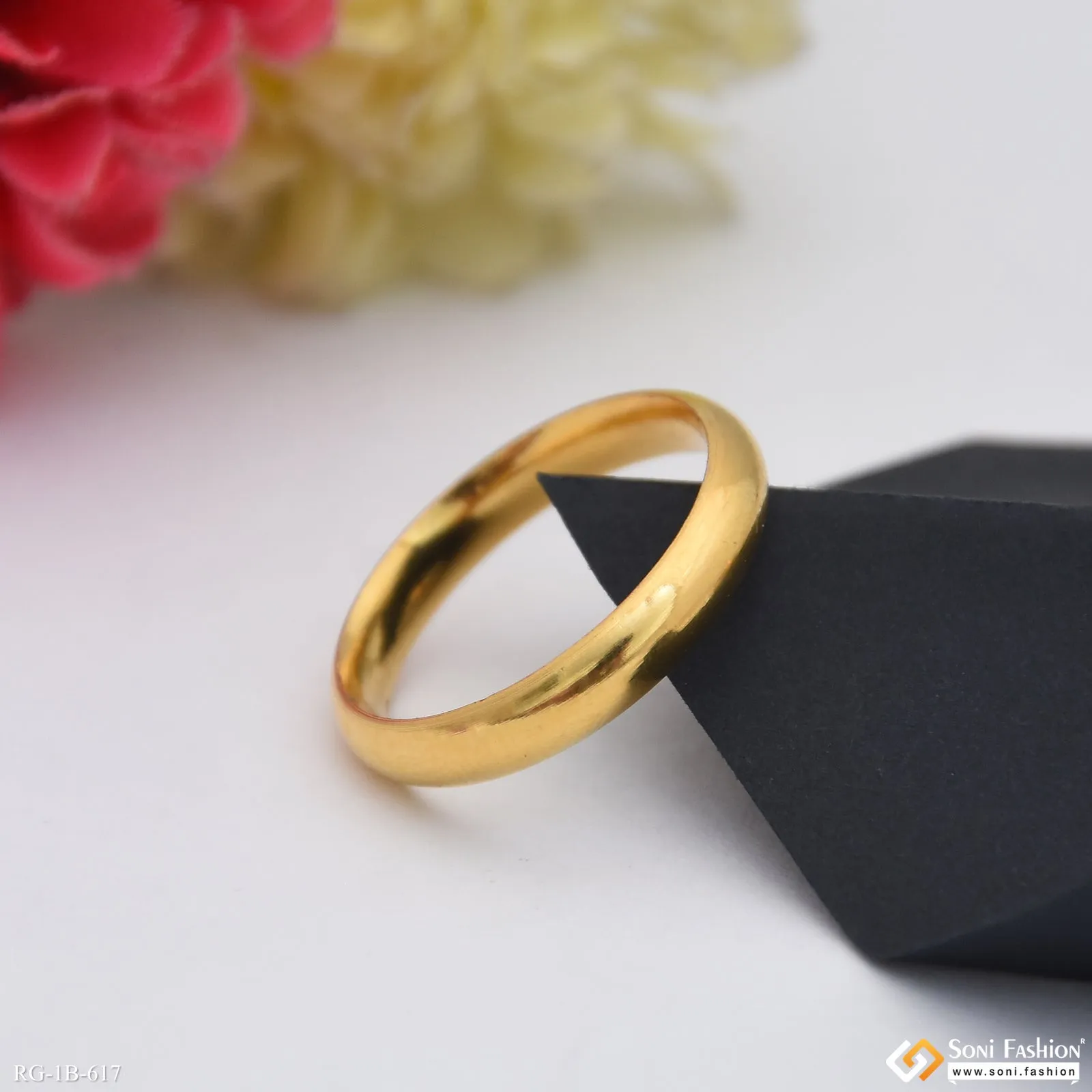 Golden Color Stainless Steel Ring For Men - Style B617