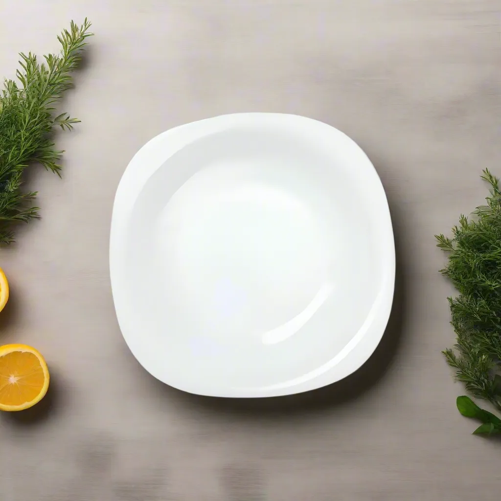 Golden Opal Carine Plain White Soup Serving Plate (Set of 6)