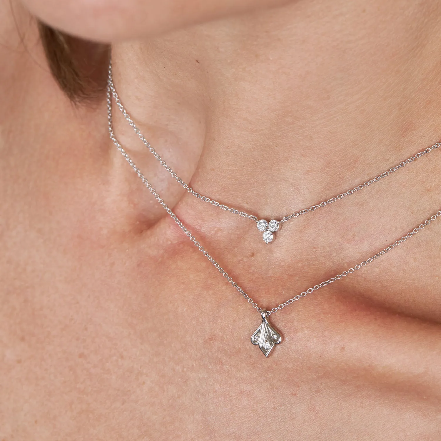 Grace Necklace White Diamonds