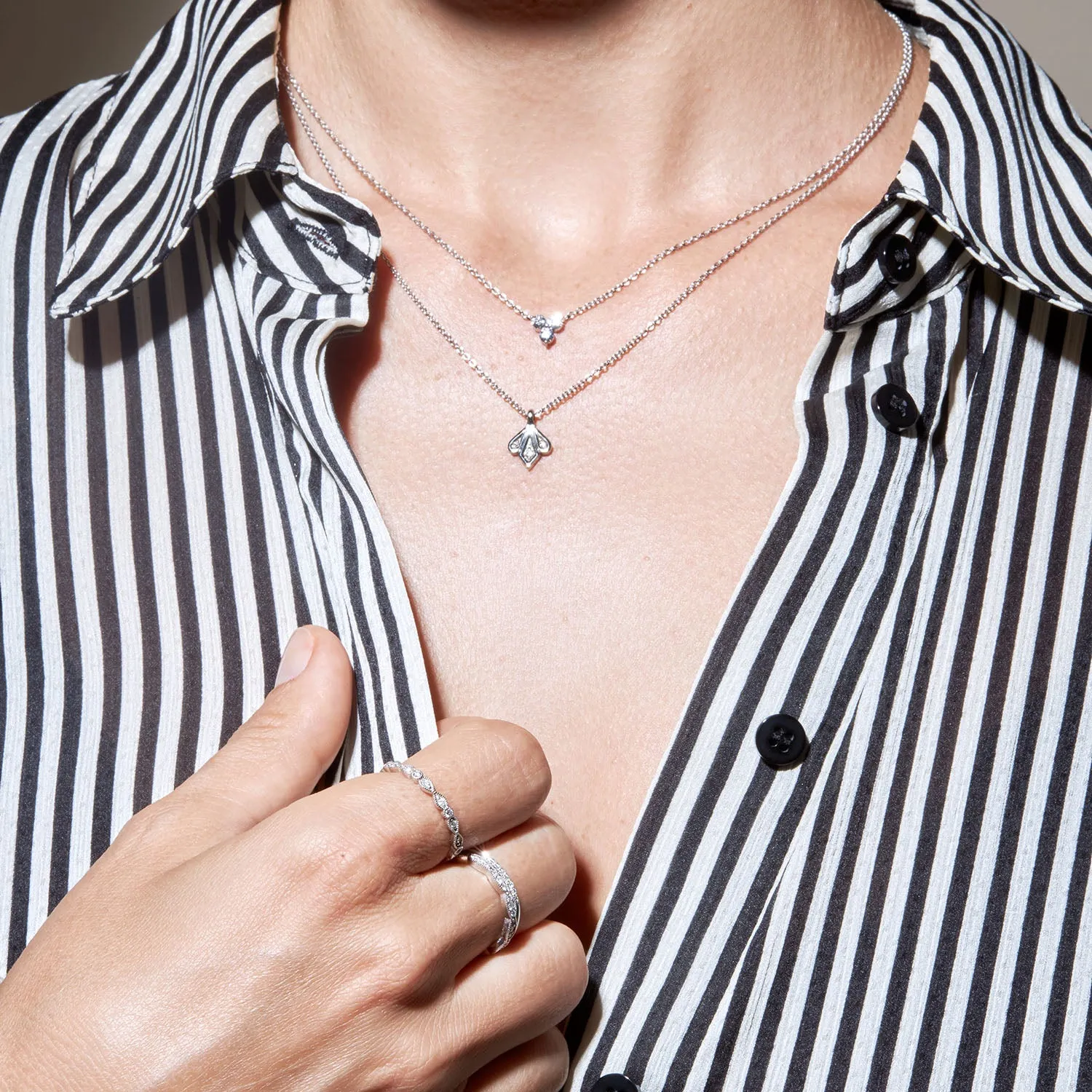 Grace Necklace White Diamonds