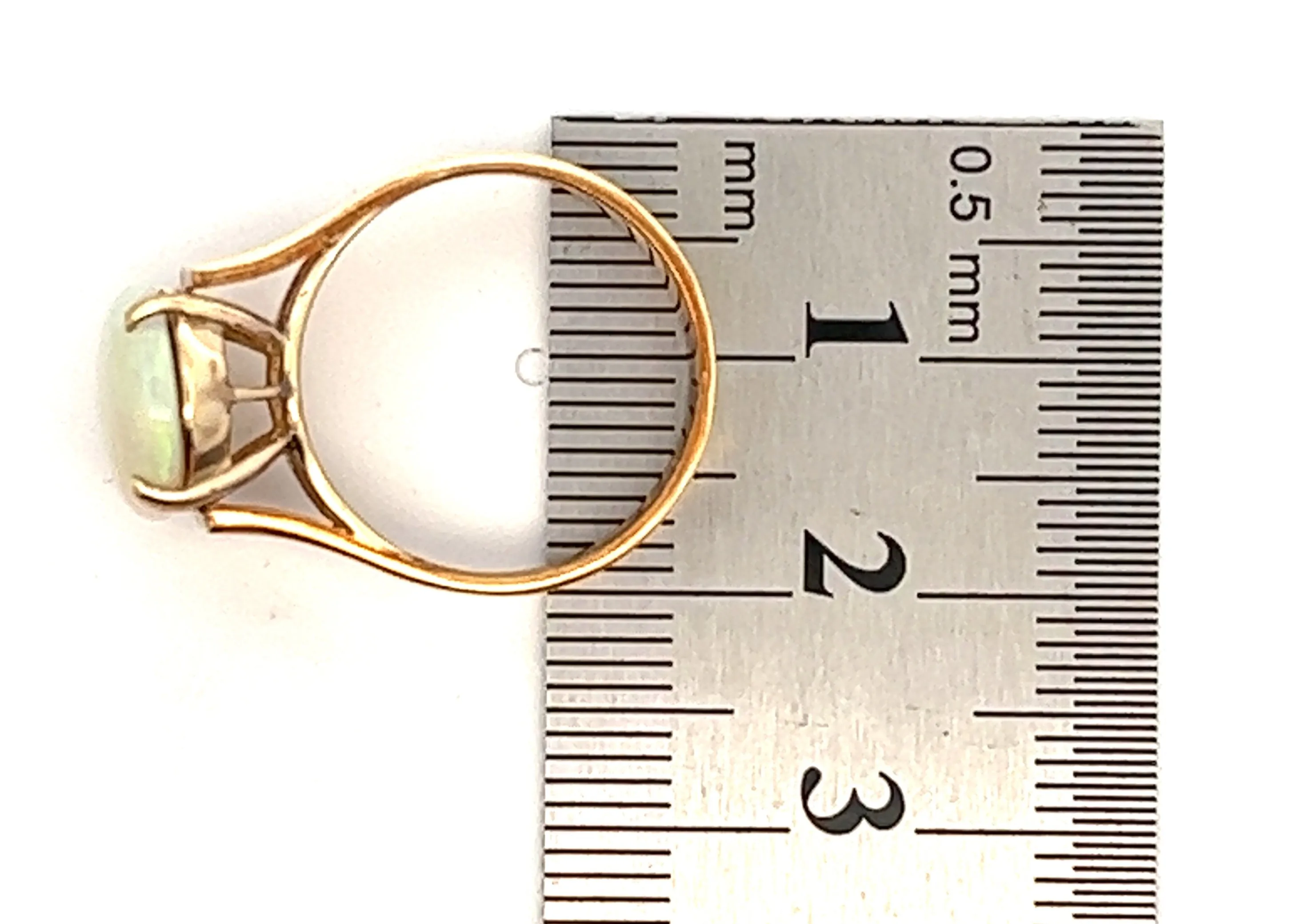 Handmade Opal 9ct Yellow Gold Ring