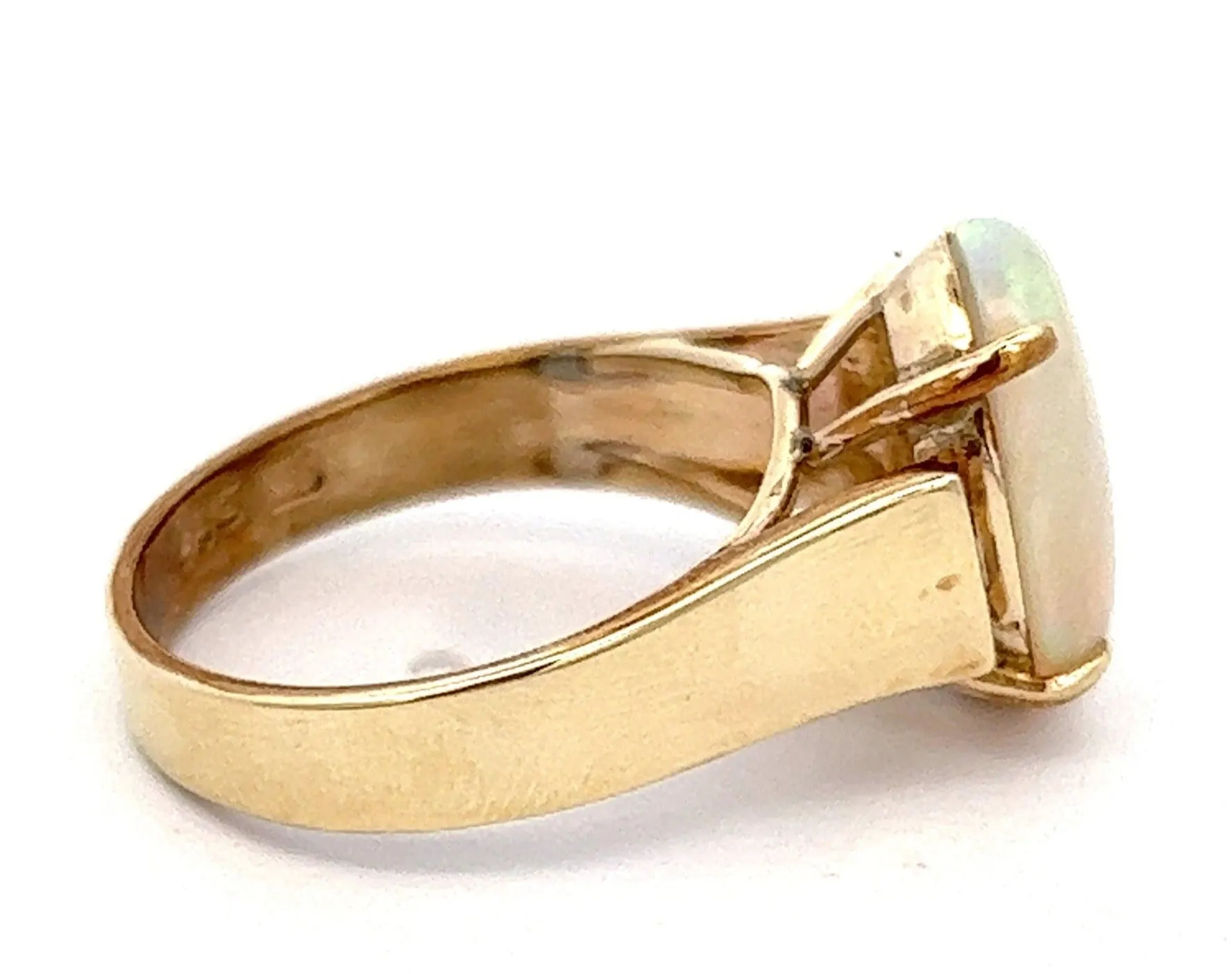 Handmade Opal 9ct Yellow Gold Ring